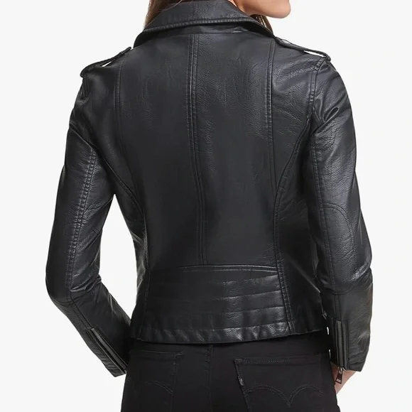 Levi’s The Classic Faux Leather Moto Jacket BNWOT - Picture 4 of 7